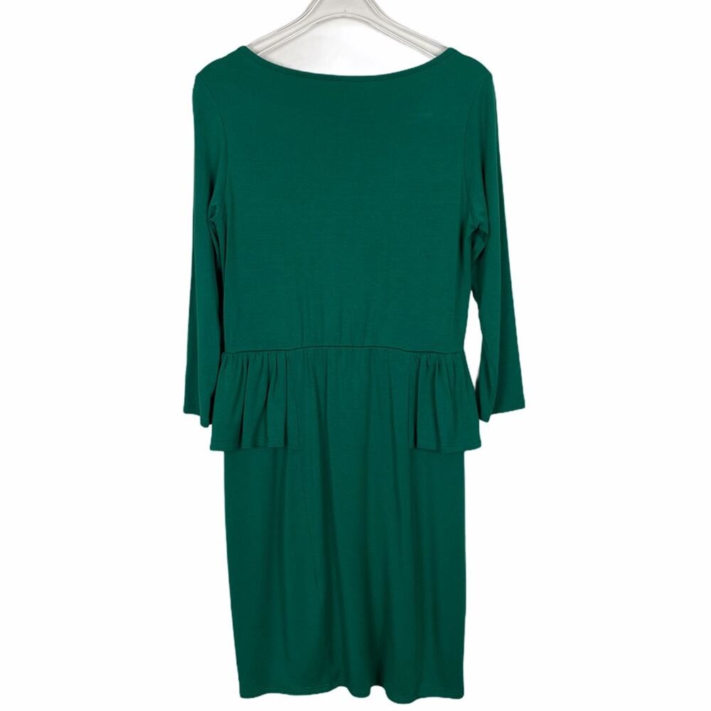 RACHEL PALLY Modal Peplum Midi Dress Green Women's Small - Picture 6 of 9